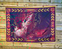 Image 6 of Wolf Fight Tapestry