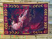 Image 1 of Wolf Fight Tapestry