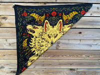Image 4 of Wolves And Wildflowers Bandana V.2