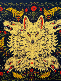Image 3 of Wolves And Wildflowers Bandana V.2