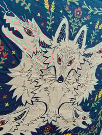 Image 3 of Wolves And Flowers Bandana V.1