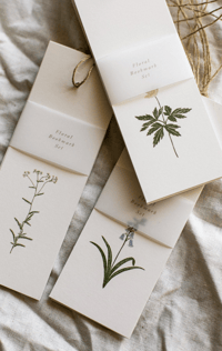 Image 1 of floral bookmarks - set of 4