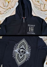 Image 1 of Visionary Illusion Black Zip Up Hoodie