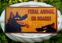 Image 1 of Feral Animal On Board Bumper Sticker