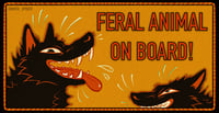 Image 2 of Feral Animal On Board Bumper Sticker