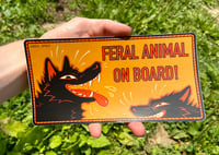Image 3 of Feral Animal On Board Bumper Sticker