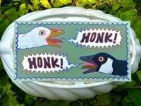 Image 1 of Honk! Honk! Geese Bumper Sticker