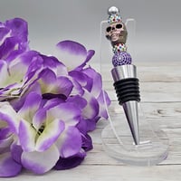 Image 1 of Purple Skull Wine Stopper