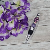 Image 3 of Purple Skull Wine Stopper