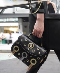 Image 2 of Luxury Tassel and Rivet Saddle Crossbody Shoulder Bag (5 colors)