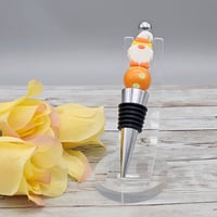 Image 1 of Candy Corn Gnome Wine Stopper