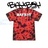 Official BAYBOY Tie Dye Crystal Wash T-Shirt - 'BRED'