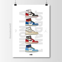 Image 1 of Sneaker Poster Air Jordan 1 x Union L.A Collection