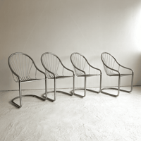 Image 3 of Lot de 4 chaises de table dans le goût de Gastone Rinaldi