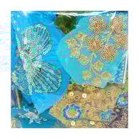 Image 3 of Embellished Sari Elements Blue & Green