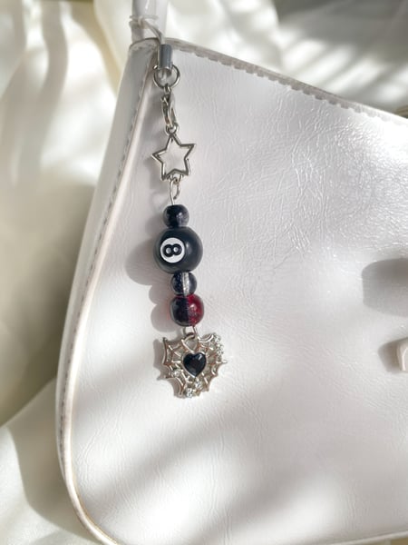 Image of black cybercore charms