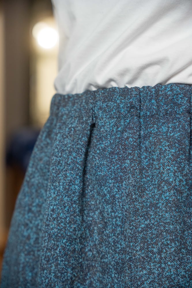 Image of Completo kimono blu puntini