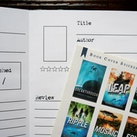Image 2 of Reading Journal and Book Cover Sticker Sheet Set