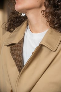 Image 2 of Trench double beige&melange