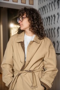 Image 9 of Trench double beige&melange
