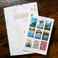 Image 1 of Reading Journal and Book Cover Sticker Sheet Set