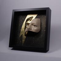 Image 1 of David Bowie 'Eyes' Gold Leaf Flash Painted Ceramic Glazed Sculpture