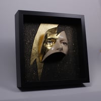 Image 5 of David Bowie 'Eyes' Gold Leaf Flash Painted Ceramic Glazed Sculpture