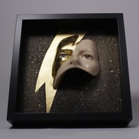 Image 4 of David Bowie 'Eyes' Gold Leaf Flash Painted Ceramic Glazed Sculpture