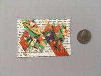 Image 3 of Butterfly Nature Japanese ATCs Mixed Media Floral ACEOs Original Art