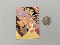 Image 5 of Butterfly Nature Japanese ATCs Mixed Media Floral ACEOs Original Art