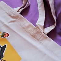 Image 2 of Strawberry Cat Tote Bag
