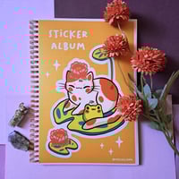 Image 1 of Lilypad Cat - Reusable Sticker Book