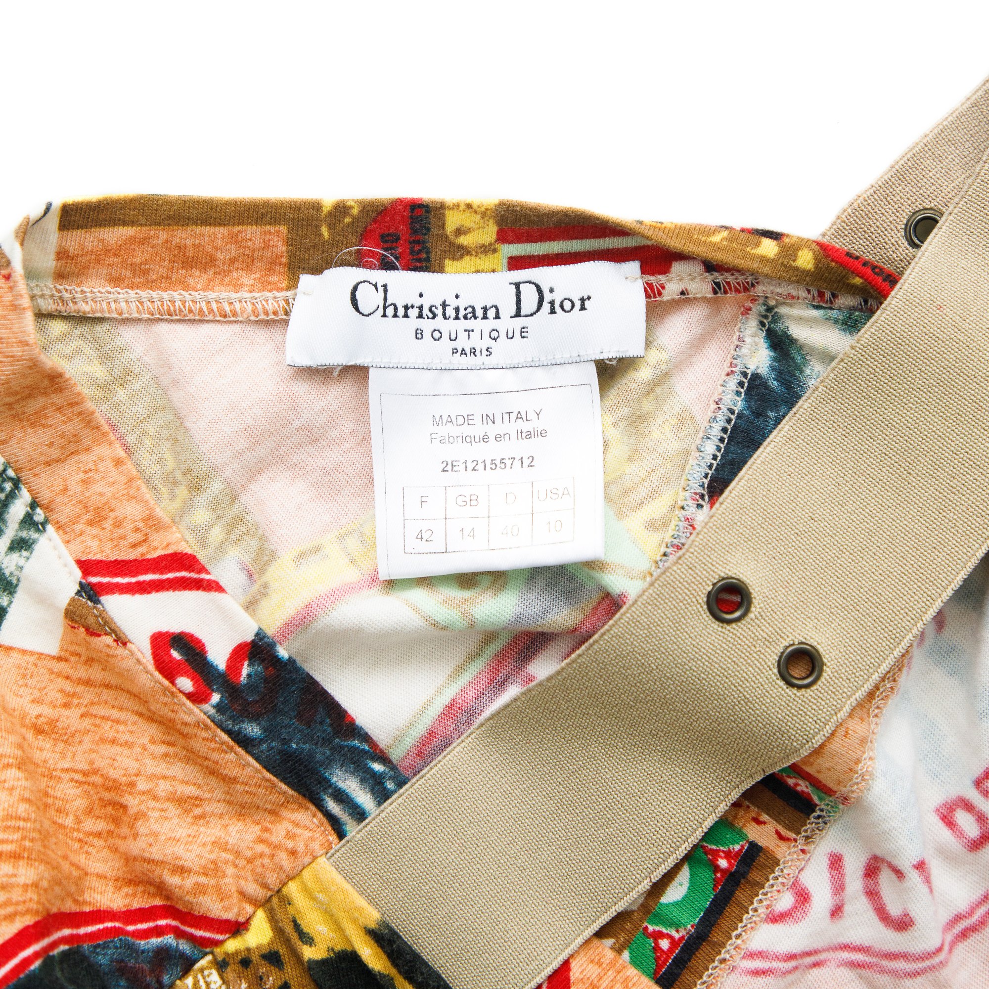 Image of  Christian Dior 2002 Cuban Cigar Asymmetric Top