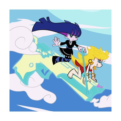 Image of Panty and Stocking Ride the Gun Sticker