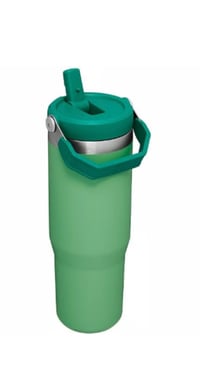 Image 2 of The IceFlow™️ Flip Straw Tumbler “Jade” | 30 Oz.