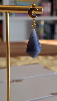 Image 3 of Midnight Rain d4 dice earrings