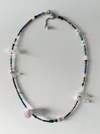 Image 5 of Collier "Reve Amethyste" quartz, amethyste, perle et billes de verre
