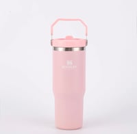 Image 2 of The IceFlow™️ Flip Straw Tumbler “Dusty Pink” | 30 Oz.