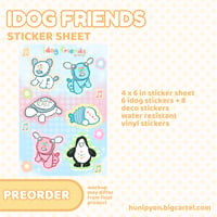 idog friends sticker sheet (PREORDER)