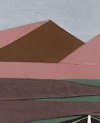 Image 3 of Roadscape Collage Print on Linen Texture Paper