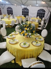 Image 1 of Green and white flowers centerpieces  40 cm 