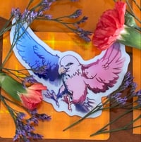 Image 2 of Trans Eagle - 2.5” holo vinyl sticker 