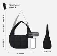 Small Puffer Shoulder Bag for Women (black)