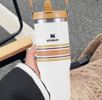 Image 2 of The Varsity IceFlow™️ Flip Straw Tumbler “Cream Mesh” | 30 Oz.
