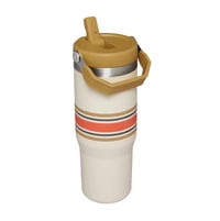Image 4 of The Varsity IceFlow™️ Flip Straw Tumbler “Cream Mesh” | 30 Oz.