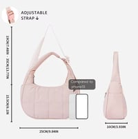 Small Puffer  Shoulder Bag for Women (pink)