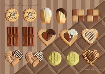 Image of Chocolate and Cookies sticker sheet B GRADE