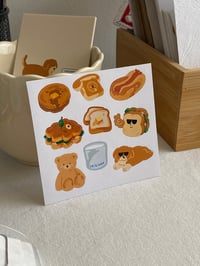 Image 1 of Brunch friends 🥪 🧸 sticker sheet