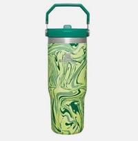 Image 1 of The IceFlow™️ Flip Straw Tumbler “Citron Swirl” | 30 Oz.