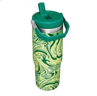 Image 2 of The IceFlow™️ Flip Straw Tumbler “Citron Swirl” | 30 Oz.